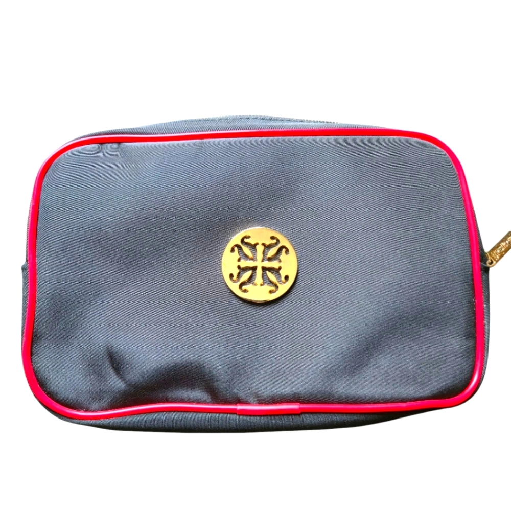 RUSTIC cuff Black Pouch with Gold Logo and Red Trim